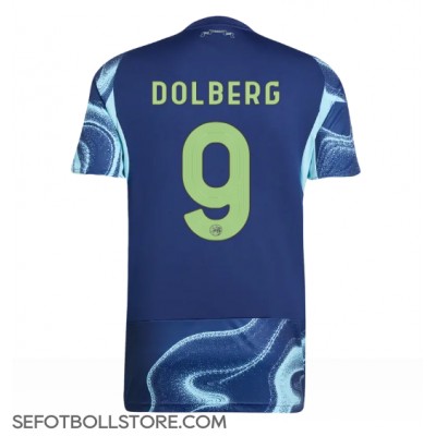 Ajax Kasper Dolberg #9 Replika Bortatröja 2025-26 Kortärmad Ajax Kasper Dolberg #9 Replika Bortatröja 2025-26 Kortärmad